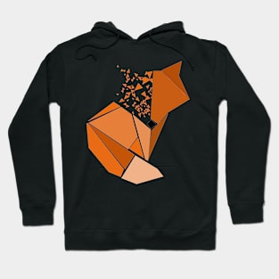 Geometric fox art with triangles Hoodie